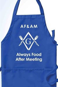 AF&AM Always Food After Meeting BBQ apron