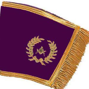 Grand Officer Purple Velvet Gold Bullion Cuffs