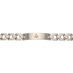 MASONIC BRACELET Stainless Steel gold tone