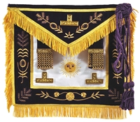 Masonic Grand Master Apron with Gold Metallic non-tarnish thread - 4 Line