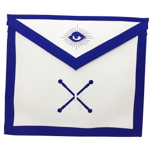 Masonic Officer Apron Royal Blue - Individual - Leather, Adj. Belt, Historian