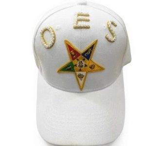 OES Order of the Eastern Star White Baseball Cap