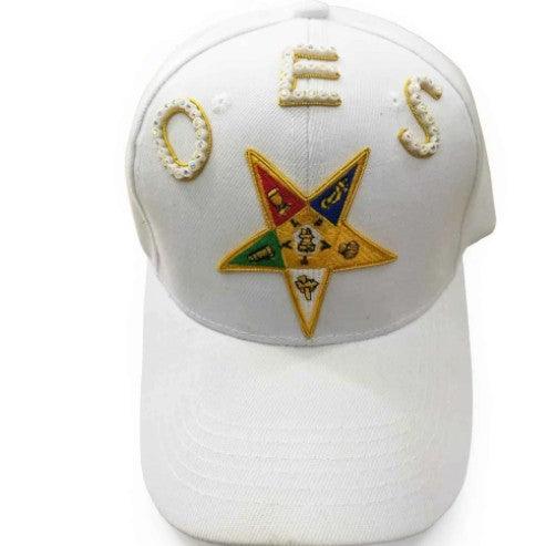 OES Order of the Eastern Star White Baseball Cap