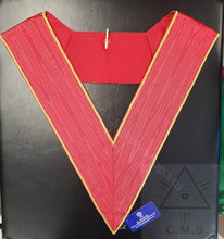 Royal Arch Officer Collar Crimson Red with Gold trim