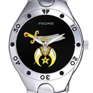 Shrine Watch silvertone w black face