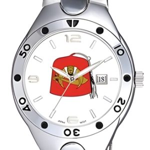 Silvertone Shrine Watch w/ Bracelet Band