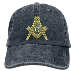 Square Compass G Masonic Symbol Adjustable Denim Baseball Cap