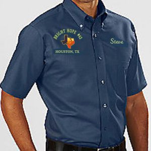 Texas Short Sleeve Oxford Shirt - 3X-Large